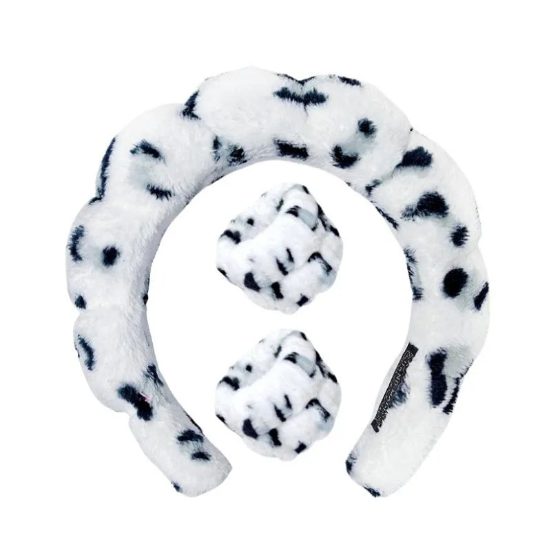 Plüsch Spa Kopfband & Handgelenkband Set - Fluffiea