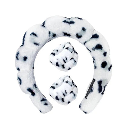 Plüsch Spa Kopfband & Handgelenkband Set - Fluffiea