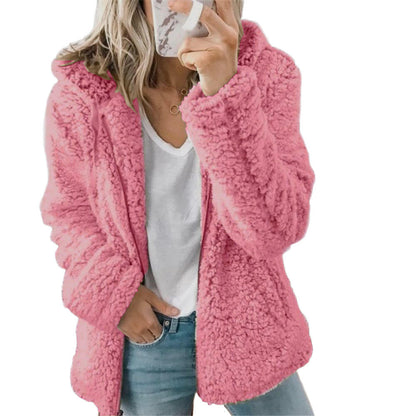 Damen Teddy-Fleece-Mantel – Liora