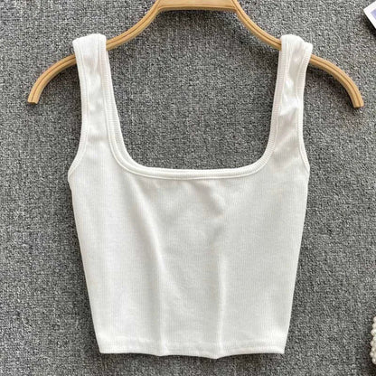 Cropped Tanktop, einfarbig – Zayra