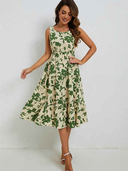Sommer-Midi-Kleid mit Blumenmuster – Fenna