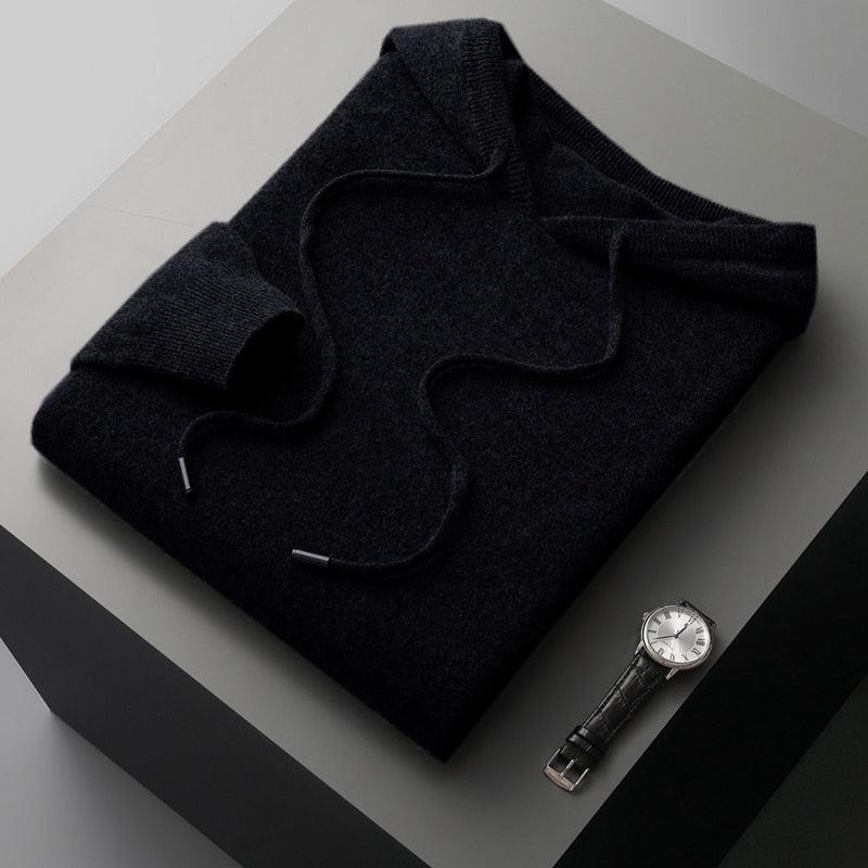 Herren-Hoodie aus Merinowolle – Cassiano Herbstedition