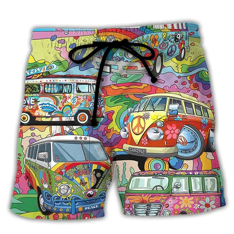 Herren-Badehose mit Graffiti-Muster – NovaBay