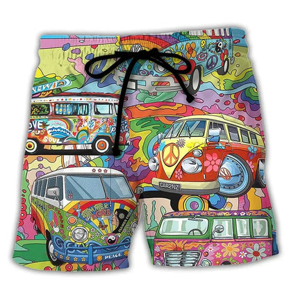 Herren-Badehose mit Graffiti-Muster – NovaBay