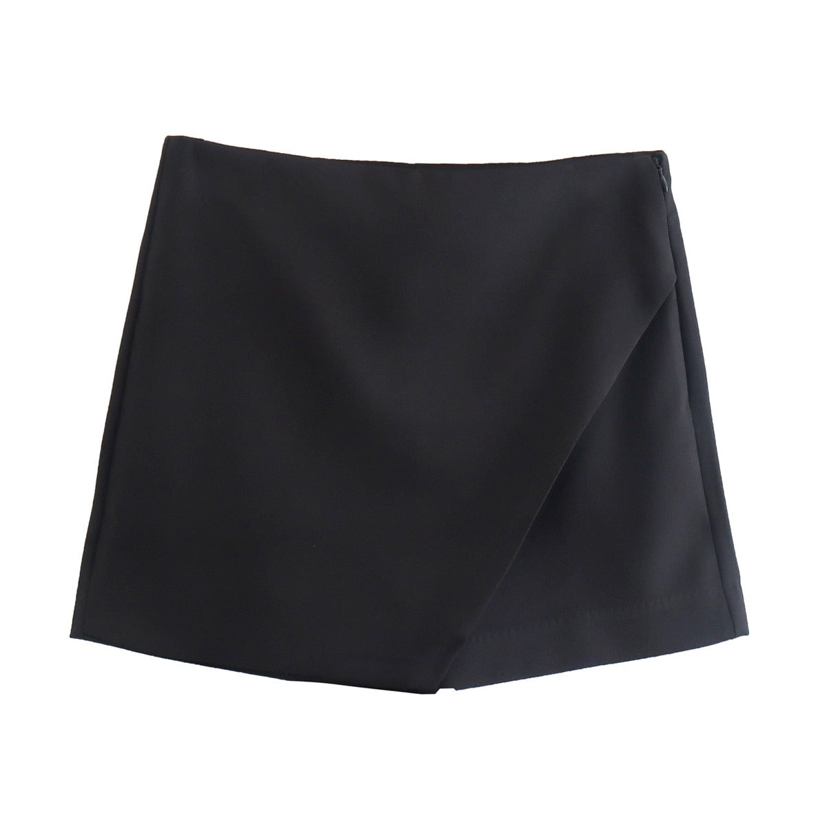 Schwarzer Minirock Damen, elegantes Design, knitterfreies Material, modisch, vielseitig.