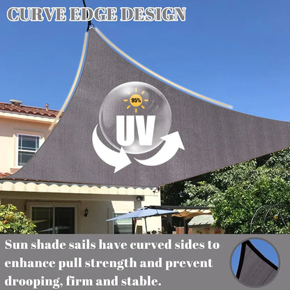 Wasserfester rechteckiger Sonnenschutzsegel mit UV-Schutz und Montagesets – ShadeGuard