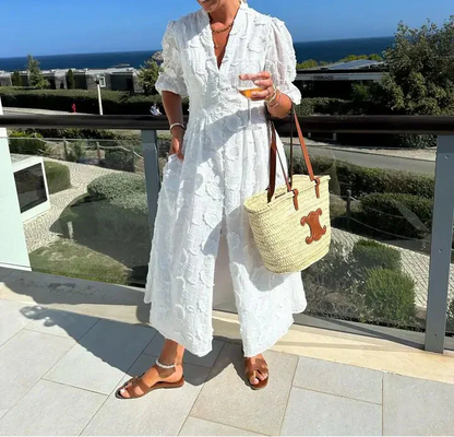 Luftiges weißes Sommerkleid – Eleni