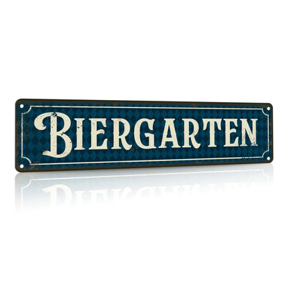 Vintage Metallschild – BiergartenTor Oktoberfest 2026