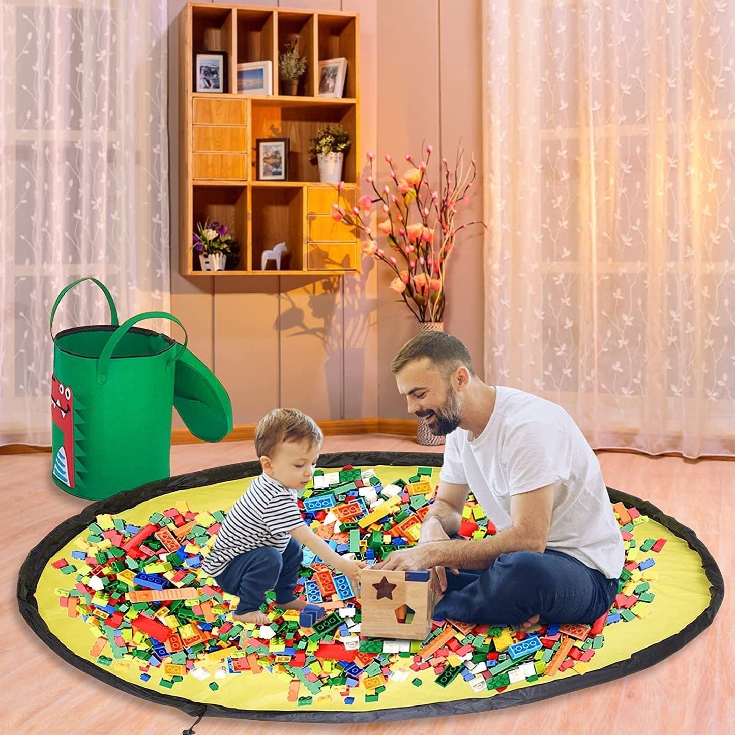 Spielteppich & Aufbewahrungskorb in einem - Lino