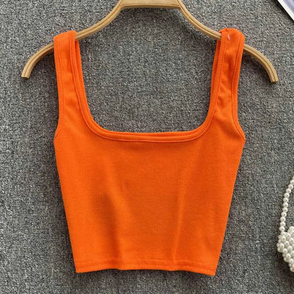Cropped Tanktop, einfarbig – Zayra