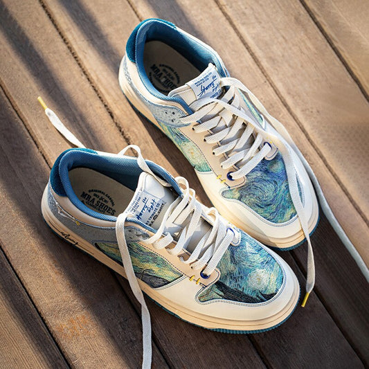 Künstlerische Unisex Sneakers mit Sternennacht-Design & Komfortsohle – Lior