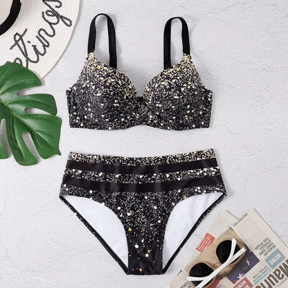 Trendiges Bikini-Set mit hoher Taille – Selina