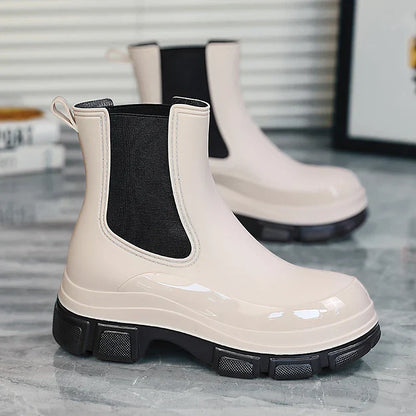 Damen Chelsea-Regenstiefel mit Chunky Platformsohle – Elara