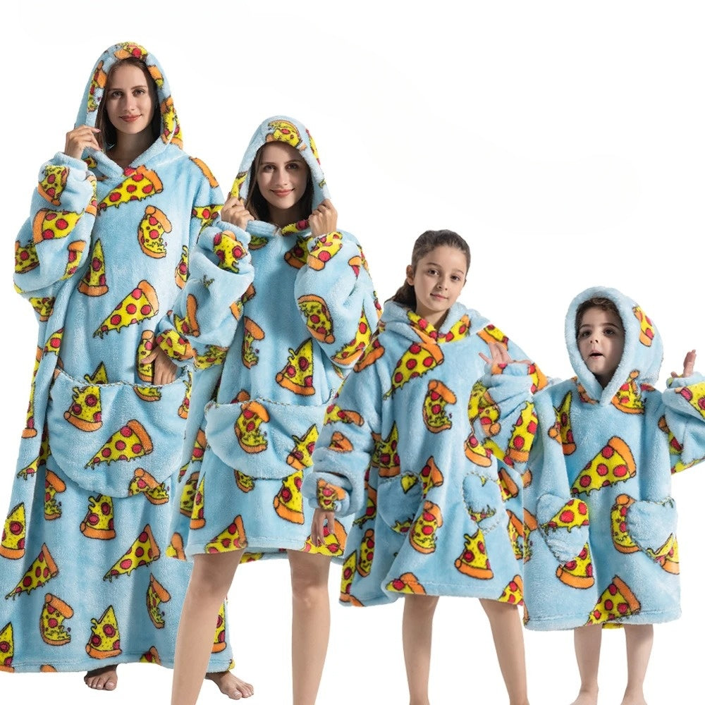 Kürbis Hoodie-Decke für Halloween Gemütlichkeit – SpookySnuggle