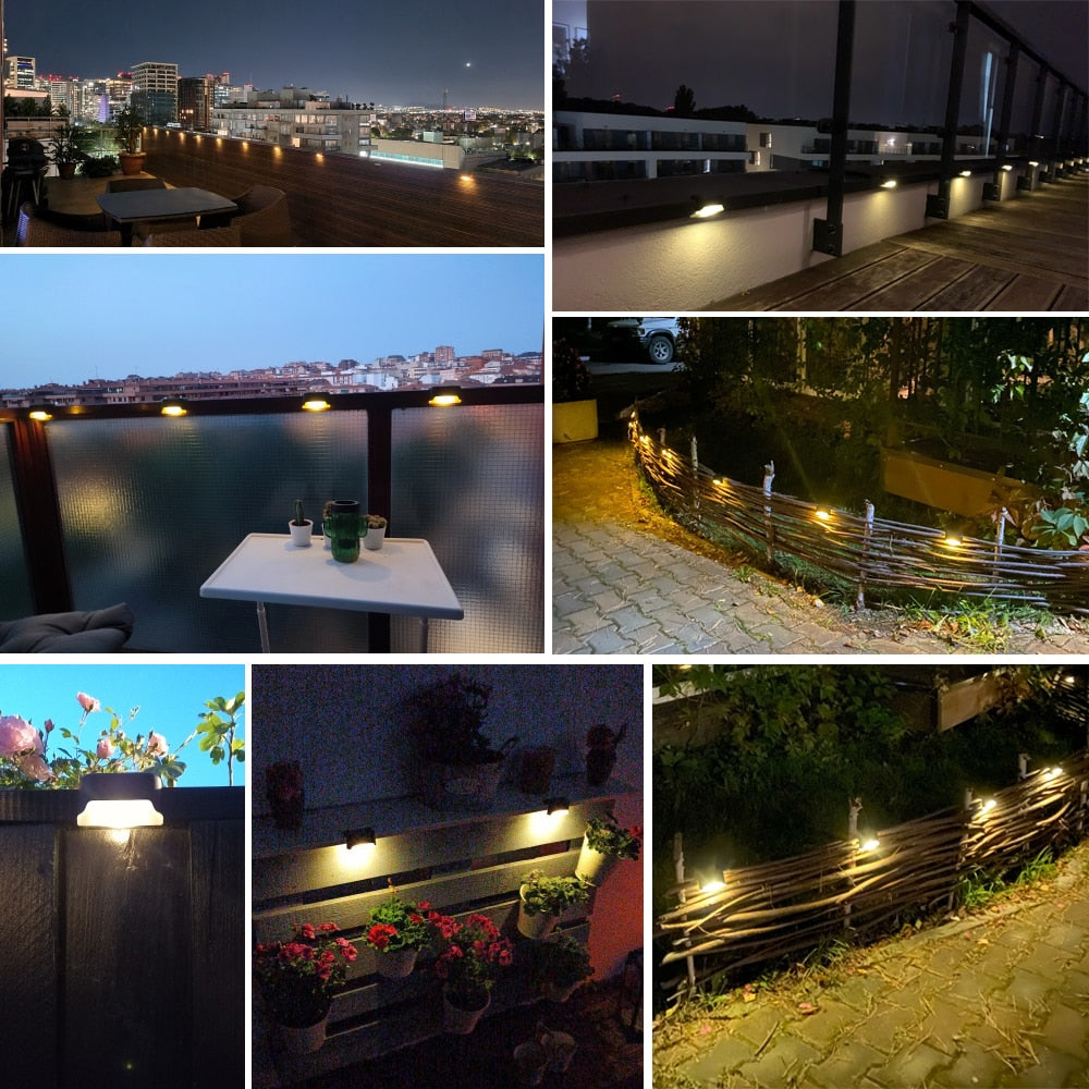 LED-Solarleuchten für Außenbereich, warmweiß, energiesparend, ideal für Garten und Balkonbeleuchtung.