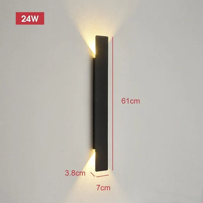 Noir Weatherproof LED Outdoor Wall Light, Aluminum, 18W 12