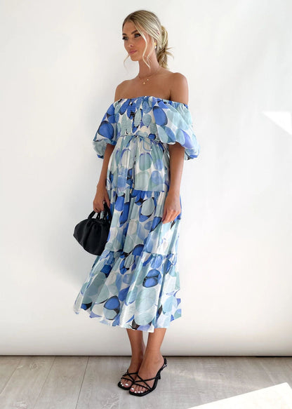 Schulterfreies Midikleid – Talia
