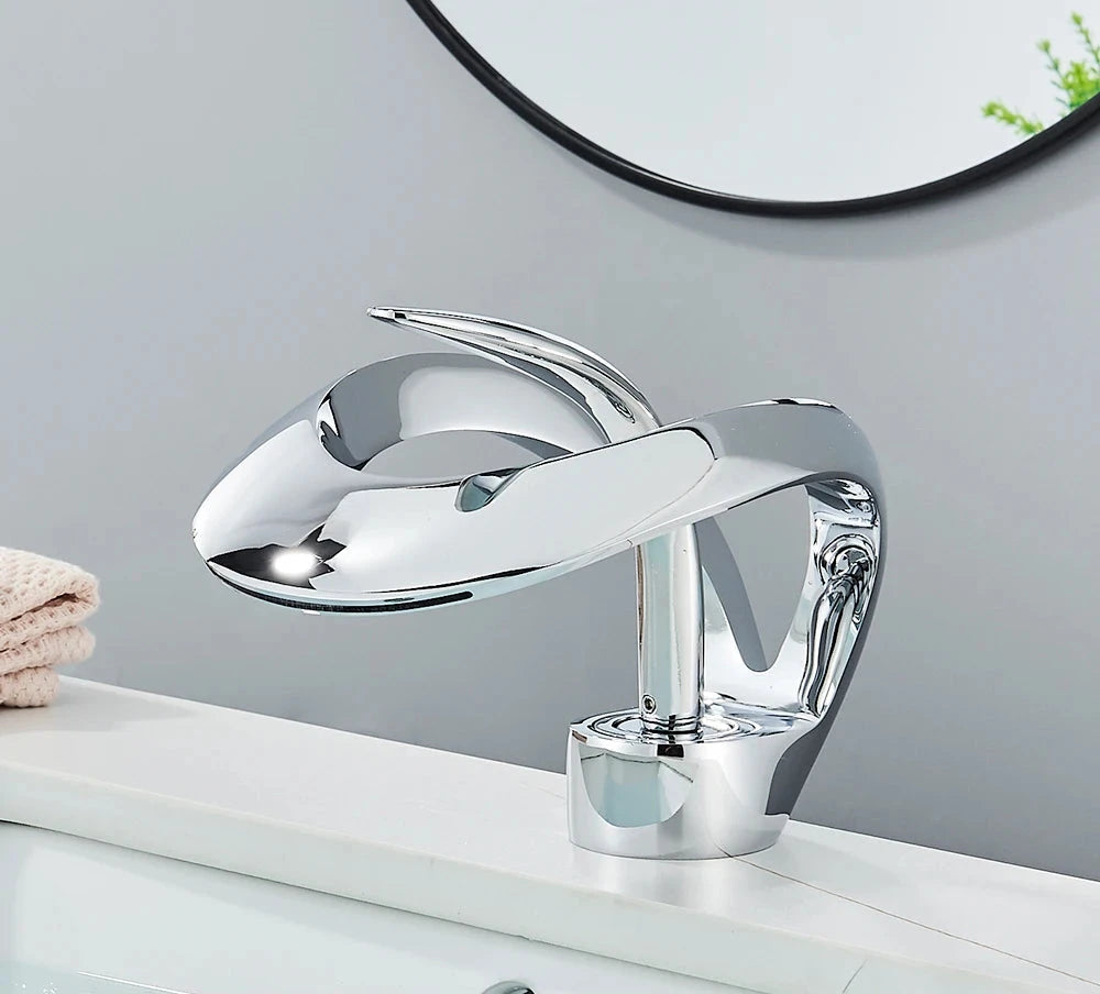 Mischwasserhahn mit Wasserfallauslauf - Flowarc
