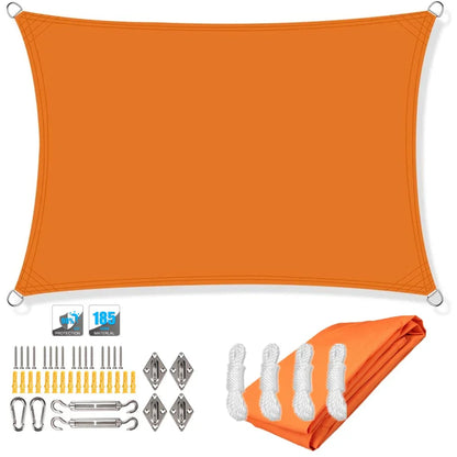 Wasserfester rechteckiger Sonnenschutzsegel mit UV-Schutz und Montagesets – ShadeGuard