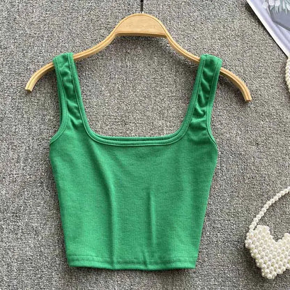 Cropped Tanktop, einfarbig – Zayra