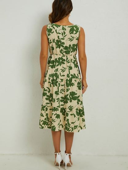Sommer-Midi-Kleid mit Blumenmuster – Fenna