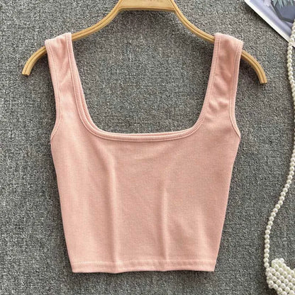 Cropped Tanktop, einfarbig – Zayra