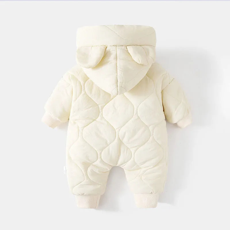Kapuzen-Winteroverall mit Bärenmotiv für Babys – Kuschelig & Winterwarm