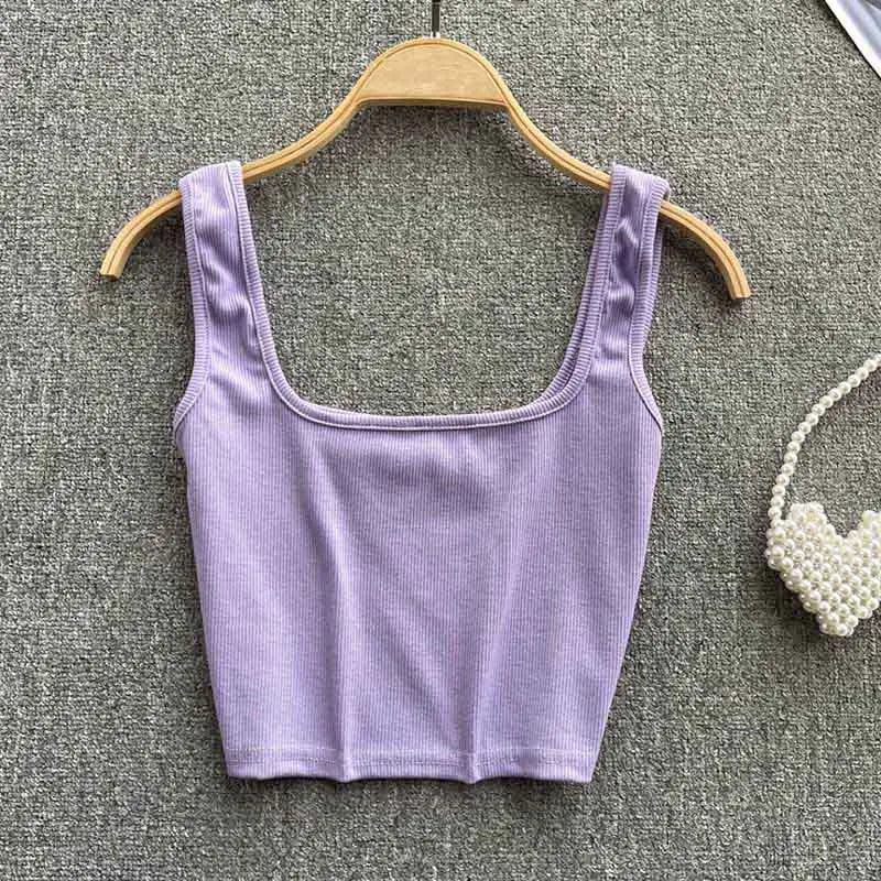 Cropped Tanktop, einfarbig – Zayra