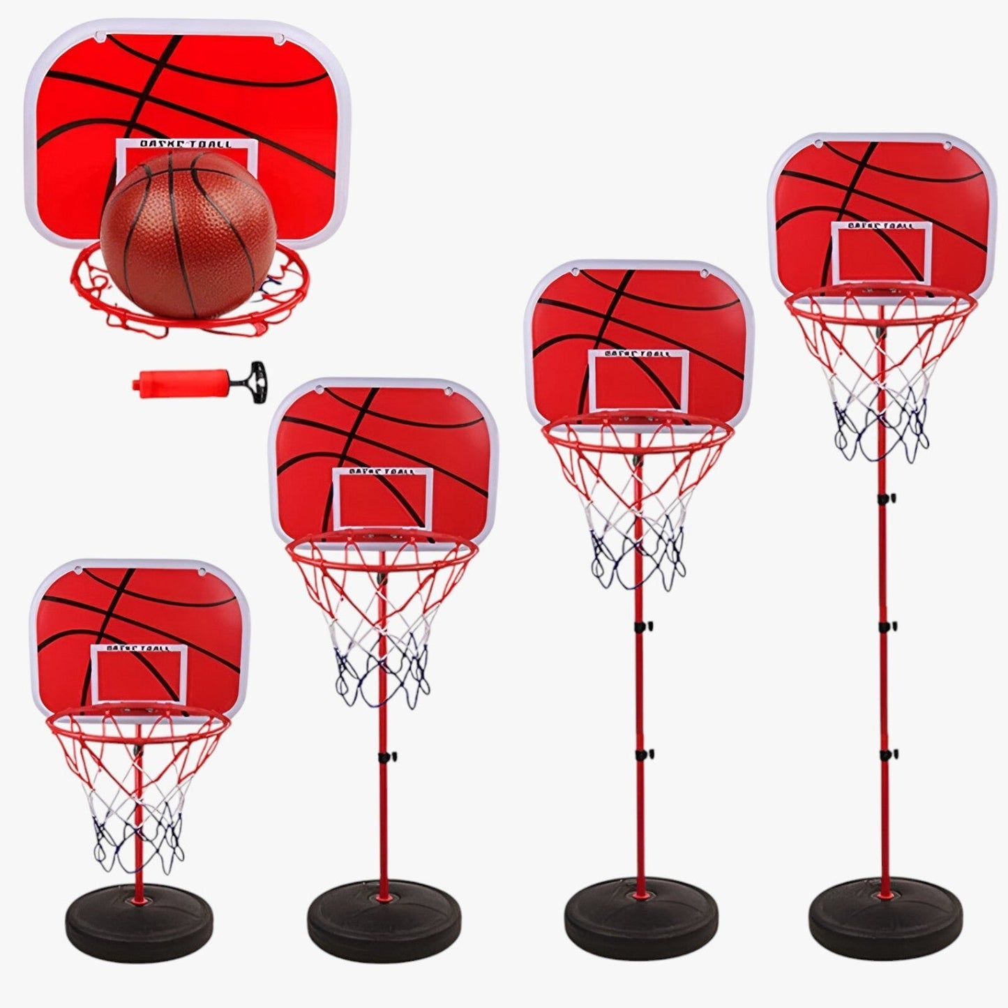 Höhenverstellbarer Kinder-Basketballkorb – Spielspaß für drinnen & draußen