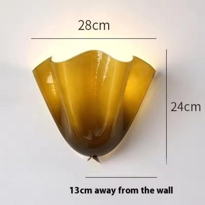 Retro Stained Glass Wall Sconce with Warm LED Light for Elegant Home Decor 14