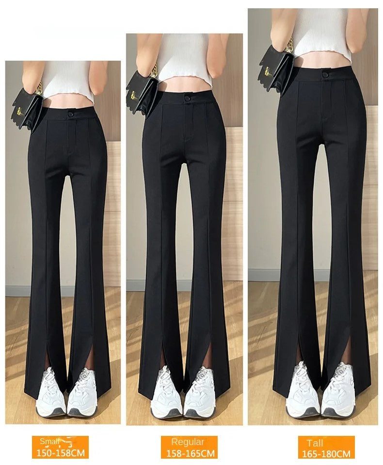 Damen Schlaghose schwarz, hohe Taille, verschiedene Größen, elegant, modisch, bequem.