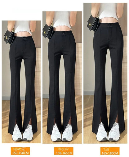 Damen Schlaghose schwarz, hohe Taille, verschiedene Größen, elegant, modisch, bequem.