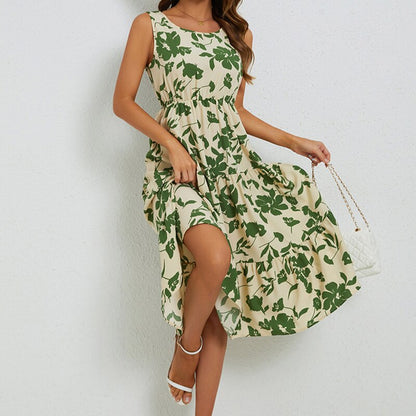 Sommer-Midi-Kleid mit Blumenmuster – Fenna