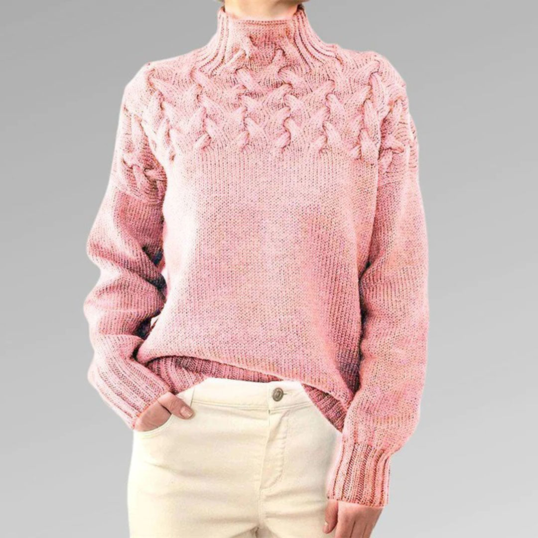 Strickpullover für Damen mit Kragen – Sienna