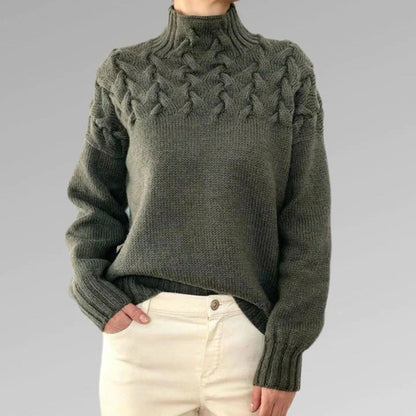 Strickpullover für Damen mit Kragen – Sienna