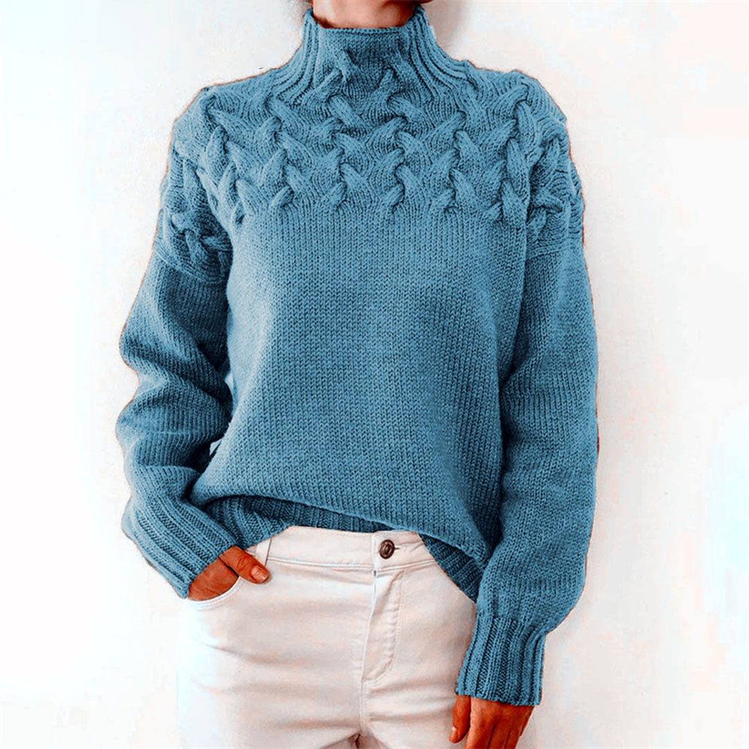 Strickpullover für Damen mit Kragen – Sienna