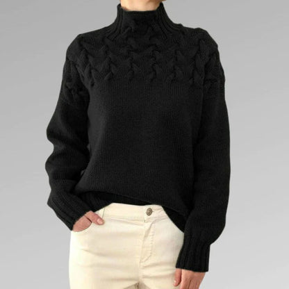 Strickpullover für Damen mit Kragen – Sienna
