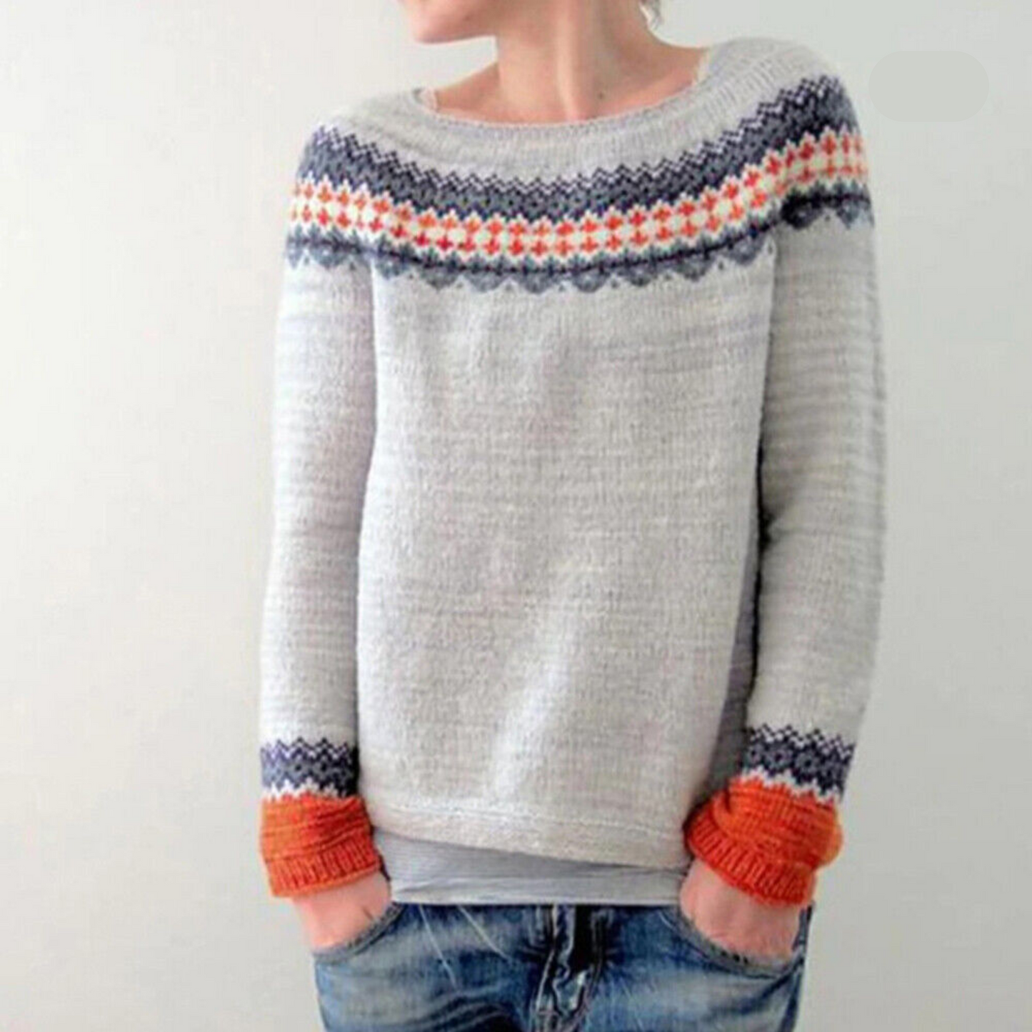 Eleganter Damen Strickpullover – Herbstzauber Maelis