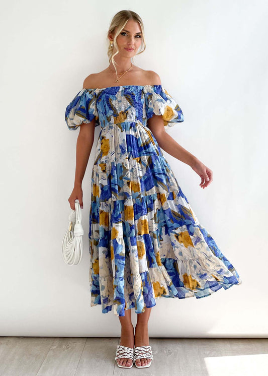Schulterfreies Midikleid – Talia