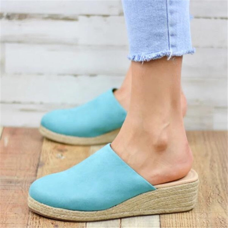 Retro Chic Keilabsatz Sandalen - Vera