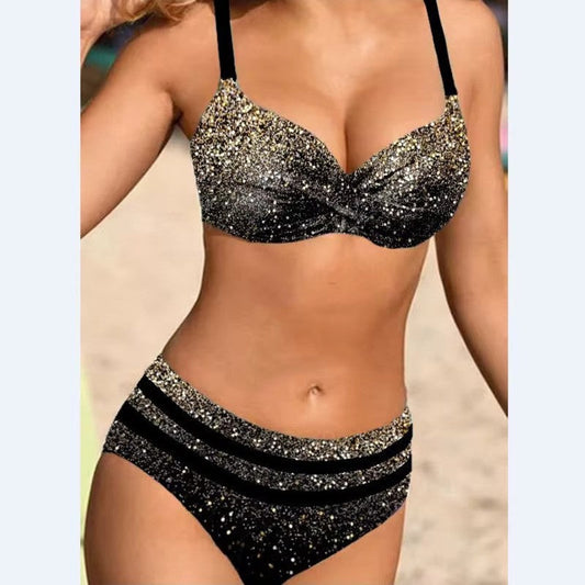 Trendiges Bikini-Set mit hoher Taille – Selina