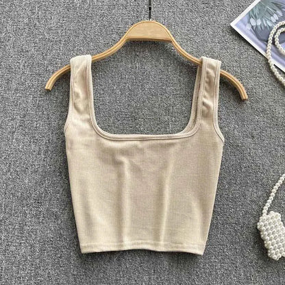 Cropped Tanktop, einfarbig – Zayra