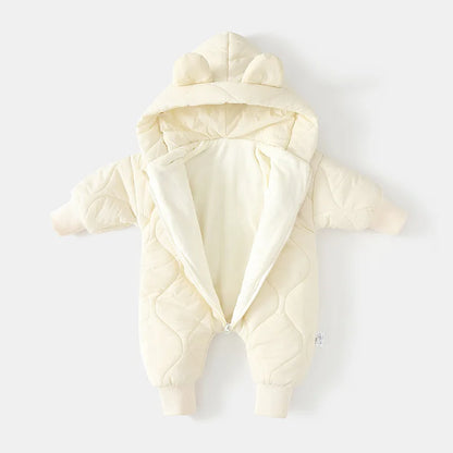 Kapuzen-Winteroverall mit Bärenmotiv für Babys – Kuschelig & Winterwarm