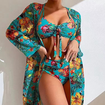Bikiniset mit hoher Taille und Strandkleid – Amira