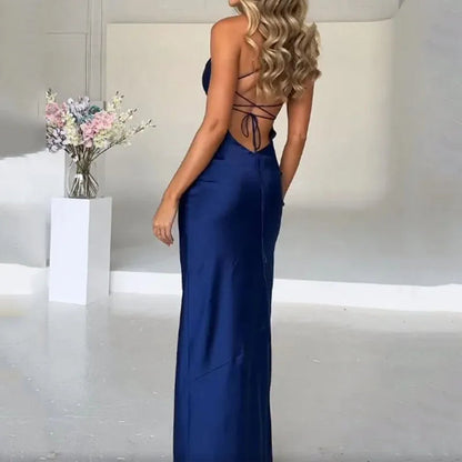 Einfache Maxi-Kleid mit Seitenschlitzen – Nayla