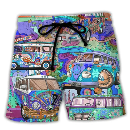 Herren-Badehose mit Graffiti-Muster – NovaBay