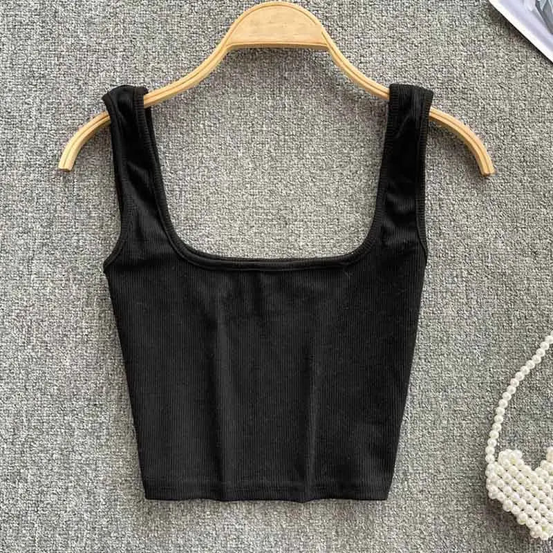 Cropped Tanktop, einfarbig – Zayra