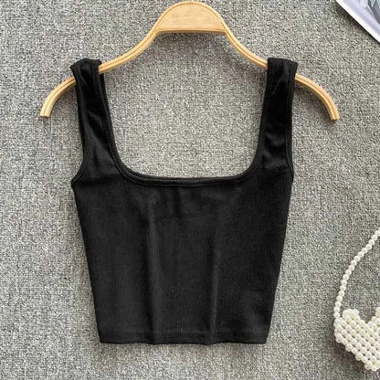 Cropped Tanktop, einfarbig – Zayra