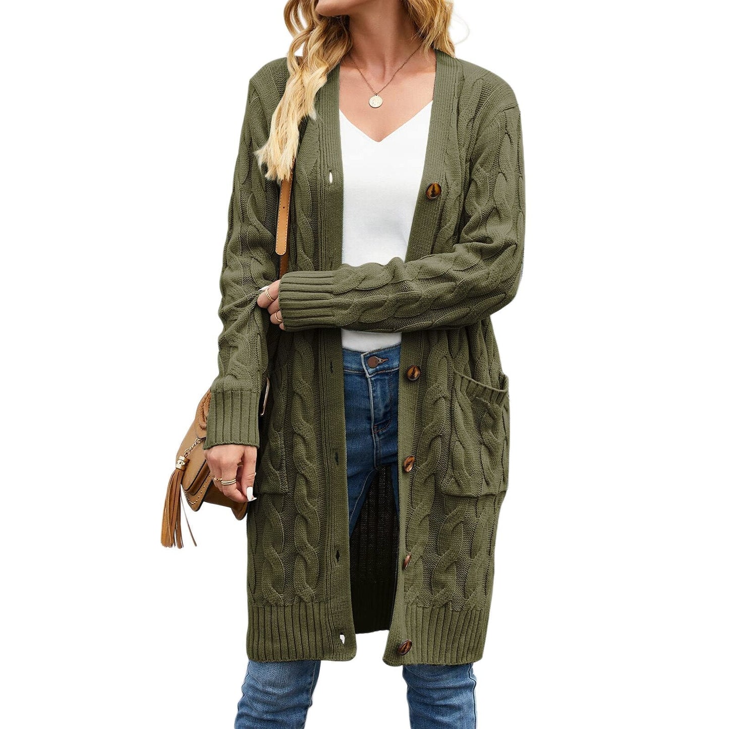 Damen Strick-Cardigan mit Taschen – Noelle