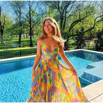 Sommerkleid mit tiefem Dekolleté und Schleifendetail – Vivienne